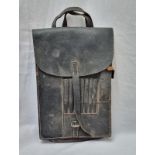 WW2 German Leather Map Case. Marked with an Eagle Stamp.