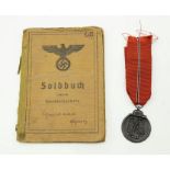 WW2 German Sold Buch (Pay Book) for a P.O.W. in Russia with Eastern Front Medal Included.