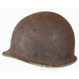 WW2 Normandy Relic Fixed Bale US M1 Helmet. Found in an attic near St Lo, Normandy France. In “As