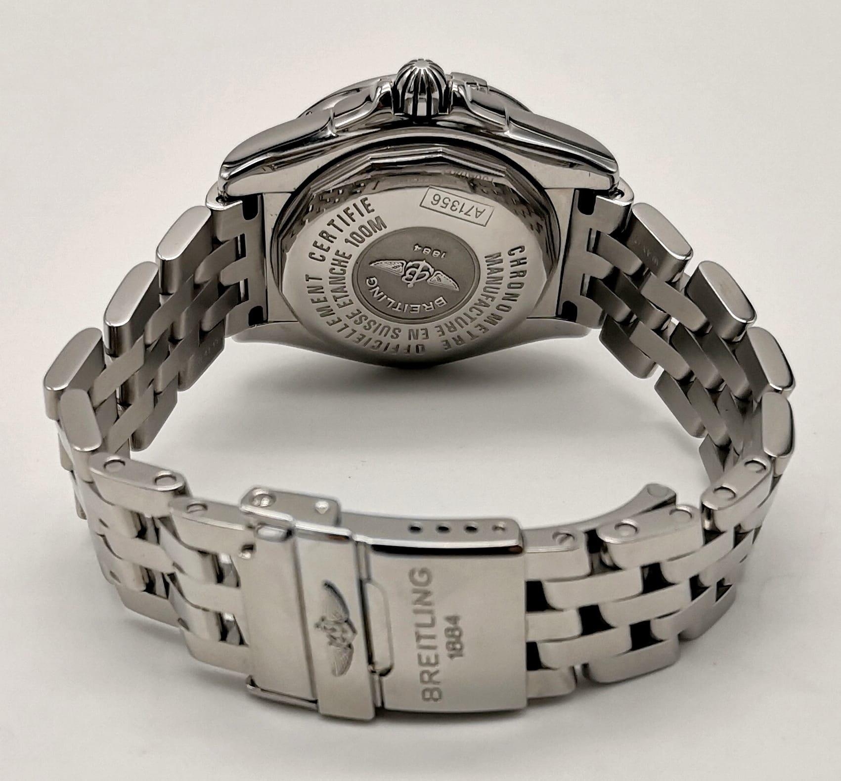 A Breitling Galactic 32 Stainless Steel and Diamond Ladies watch. Stainless steel strap and case - - Image 6 of 13