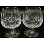 A Pair of Vintage Waterford Crystal Cognac Glasses. Comes in original presentation case. 13cm tall.