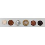 Lot of 5 coins to consist of: A 1916 Silver Threepence Coin. Extremely fine. A 2018 Silver Elizabeth