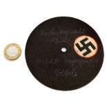 Rare 3rd Reich Shellac Resin 78 rpm Recording of Goebbels Speech at the Reichstag in 1933.