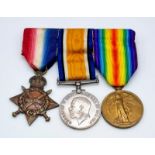 Three WW1 British Medals - All Awarded to Sergeant Matz of the Royal Fusiliers. WW1 1914-15 Star,