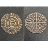 An Edward III Silver Hammered Groat Coin. Fourth coinage mint mark. 1351-61. Please see photos for