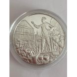 SILVER coin/medallion issued in 1974 to commemorate the centenary of the birth of Winston Churchill.