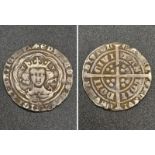 An Edward III Silver Hammered Groat Coin. 4th coinage, 1351-1361. London mint. Please see photos for