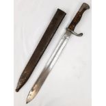 WW1 German 98/05 Pattern Butcher Bayonet Dated 1915. Maker: Pack Ohlinger and Co. Solingon.