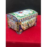 Russian stunning silver enamel portrait box Height 5cm Length 8.4cm Width 5.4cm Weight 171.5