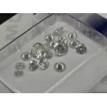 A Parcel of Brilliant Round Cut Loose Diamonds. 1.33ct total diamond weight. Comes with a W.G.I.