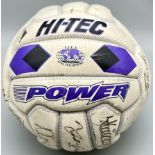 A Vintage Charity Event Signed Football. Includes signatures of Paul Merson and John Fashanu.