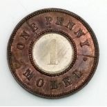 A Queen Victoria Model One Penny Coin. Please see photos for condition.