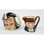 Two Vintage Royal Doulton Character Jugs - Captain Henry Morgan and Old Charley. 18 and 15cm tall.