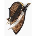 The Lord of The Rings Elven Knife of Strider and Scabbard. Knife - Stainless steel blade with full