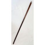 Very Good Condition Vintage or Antique Silver Capped Swagger or Walking Stick. Length 85cm