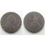 A George III 1797 Cartwheel Twopence Coin. EF condition but please see photos.