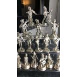 Superb Rare Set Of 20th century Solid Silver. Group Of 16 Musicians. All individually Hallmarked