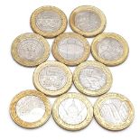 Ten Collectable £2 Coins - Please see photos for finer details.
