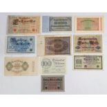 A Lot of Mixed German Bank Notes. Please see photos for conditions.