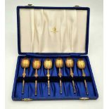 A Set of Six Queen Elizabeth II 1953 Coronation Gilded Tea Spoons. Comes in original Coronation