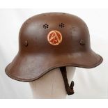 WW2 Scarce SA Factory Luftshutz Helmet (Air Raid Police).