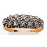 An 18 K yellow gold, vintage, diamond (0.60 carats) ring. Ring size: P, weight: 2.6 g.