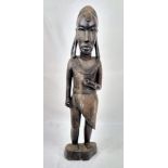 Antique African Tribal Wood Statue. 62cm tall