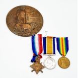 WW1 Medal Trio and Death Plaque to P.G. Tanswell who died during the 2nd Battle of Ypres.