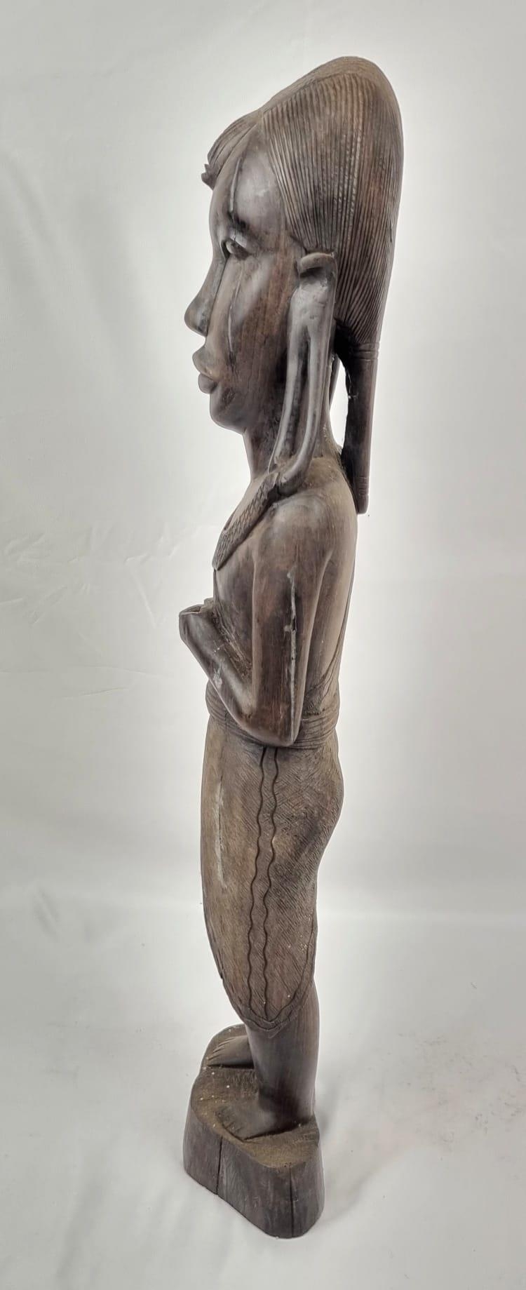 Antique African Tribal Wood Statue. 62cm tall - Image 3 of 5