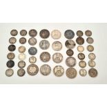 A Collection of 41 Pre 1920 Silver Edward VII and Queen Victoria Coins. Please see photos for