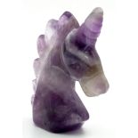 A Fluorite Unicorn Figure. 6cm.