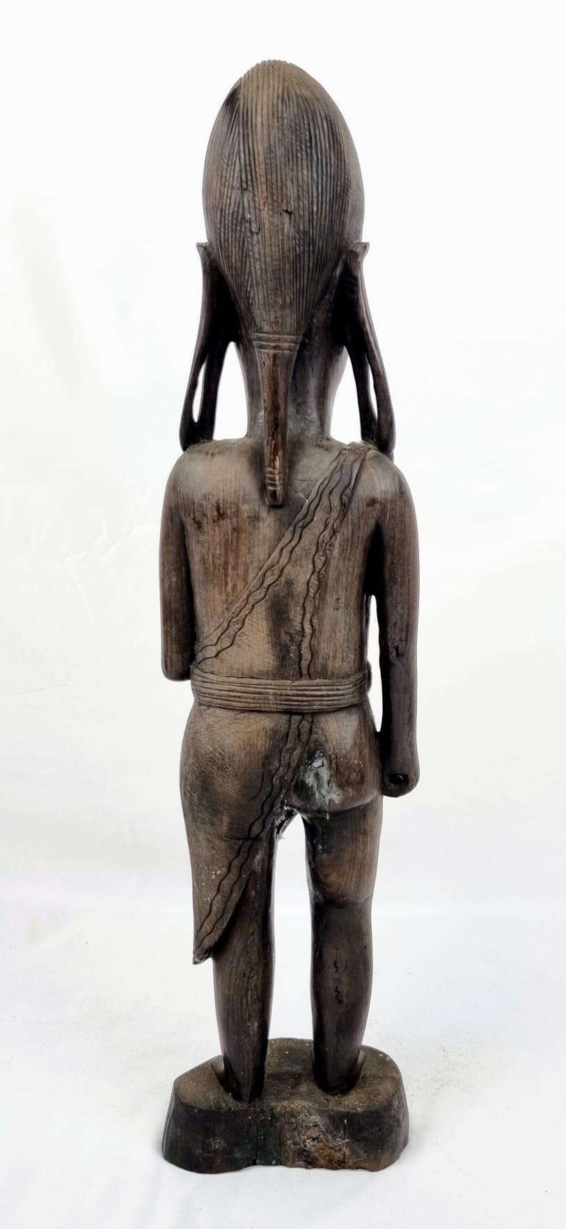 Antique African Tribal Wood Statue. 62cm tall - Image 4 of 5