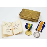 WW1 British Medal Duo Awarded To: Pte. T. Marchment East Surrey Regiment and Beds and Herts Regiment