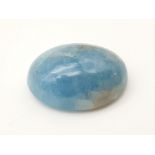 10.54 Ct Cabochon Aquamarine, Oval Shape, IGL&I Certified.