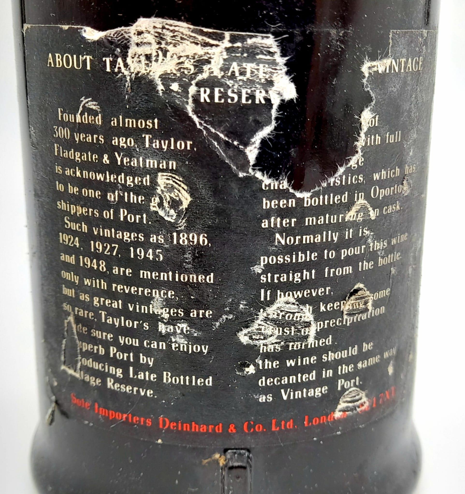 A Bottle of 1974 Taylors Late Bottled Vintage Port. - Bild 3 aus 8