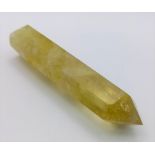 A large natural quartz crystal (Variety: CITRINE, often called lemon quartz) in excellent