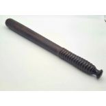 Very Good Condition Victorian Hardwood Police Truncheon. 39cm Length.