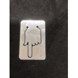 Sterling solid silver vintage book mark or money clip in the form of pointed finger Birmingham