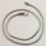 Sterling silver snake chain, 46cm in length, 36 grams total weight