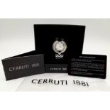 A fabulous, Italian designed, CERRUTI 1881 watch with floating crystals. Case width: 36 mm, dial