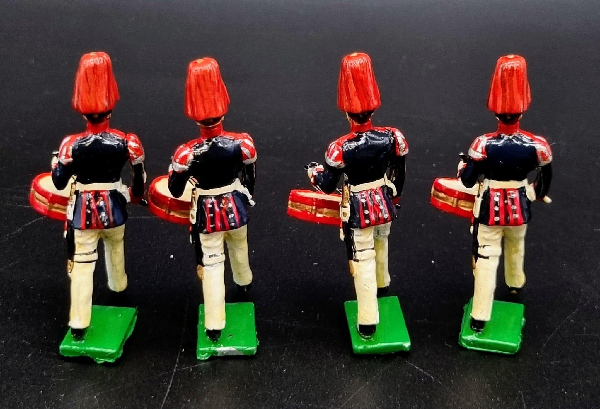 A Vintage Set of Nine Prussian Fife and Drums Lead Soldiers. - Image 6 of 9