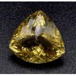 17.33 Ct Mixed Cut Lemon Quartz, Triangular Shape, IGL&I Certified