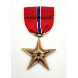 WW2 US Bronze Star in Original Un-issued Box. This medal is from War stocks made for the invasion of