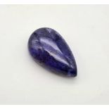 An 11.95ct Blue Tanzanite Gemstone. Pear shape with an Anchorcert gem lab certificate.