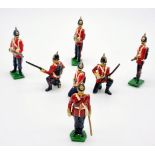 A Vintage Set of Seven British Infantry 1900s Lead Soldiers.