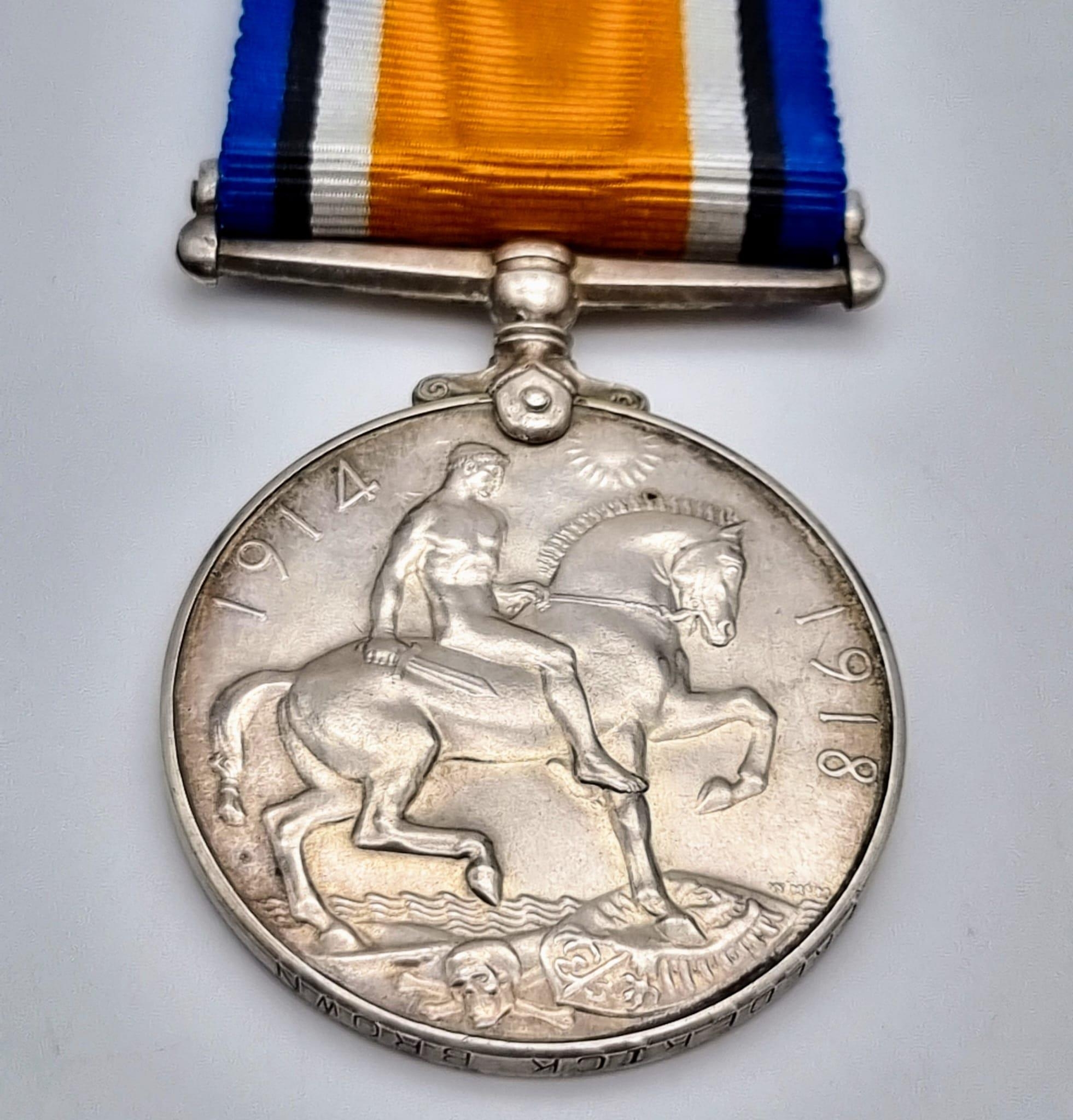 A British War Medal and Mercantile Marine War Medal Pair - Named to Frederick Brown. Brown was a - Image 3 of 6