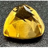 A 3.65ct Citrine Quartz. Pear cut. Comes with a certificate.