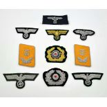 A Parcel of 10 Quality WW2 German Retrospective Copies of Officers Cloth Badges comprising; Army