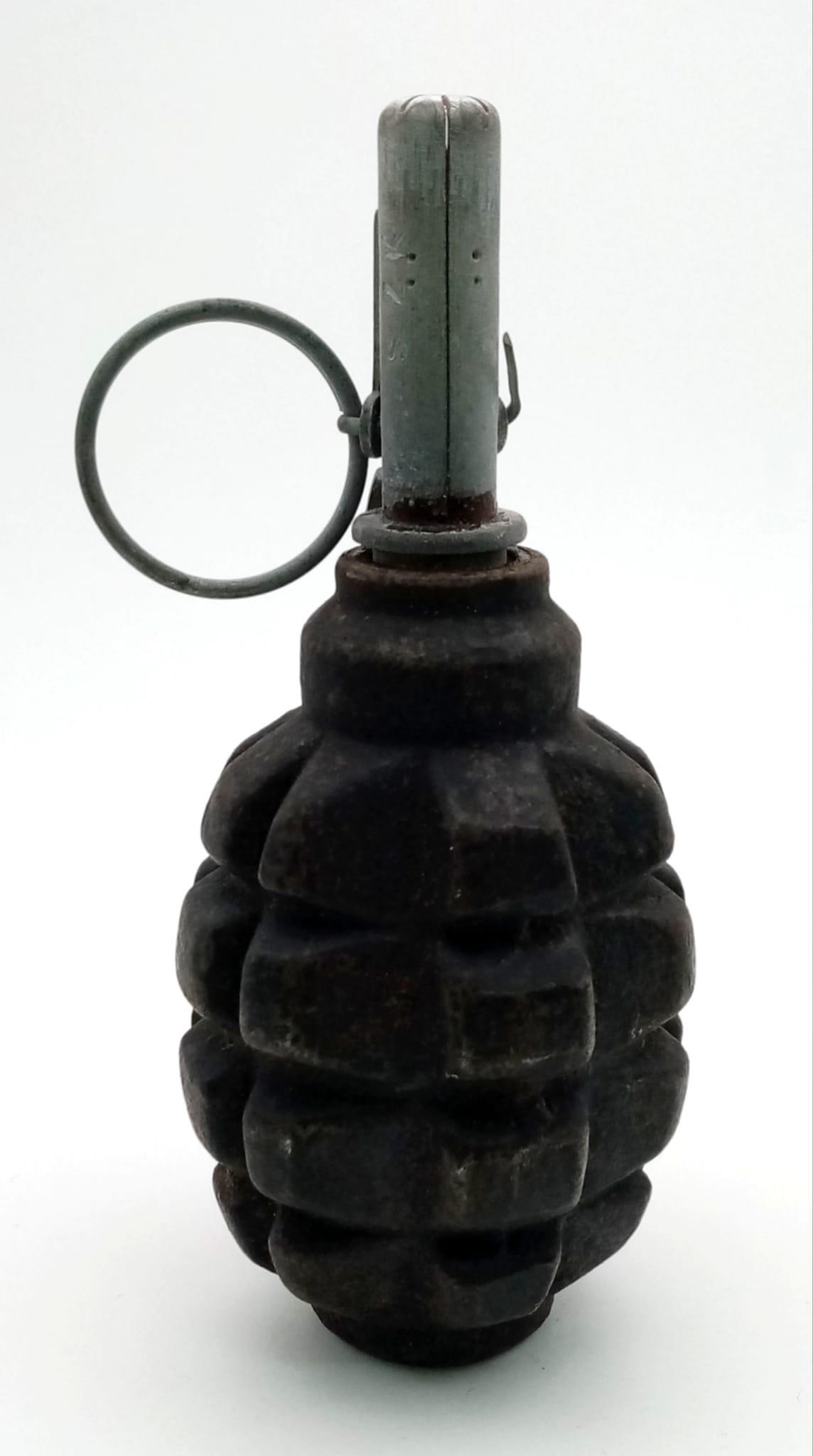 A WW2 Pattern F-1 Deactivated Pineapple Grenade in good condition. - Image 2 of 6