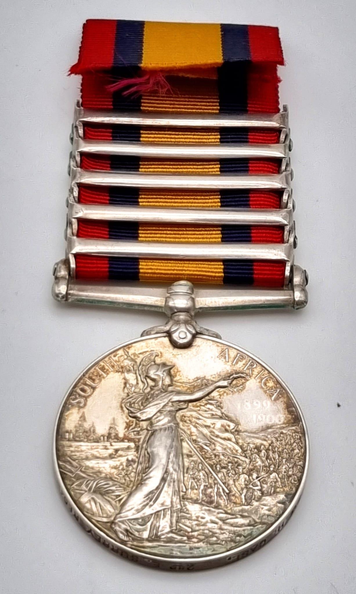 A Queen Victoria South Africa Medal with Five Clasps. TUNGELA HEIGHTS, ORANGE FREE STATE, RELIEF - Image 4 of 5